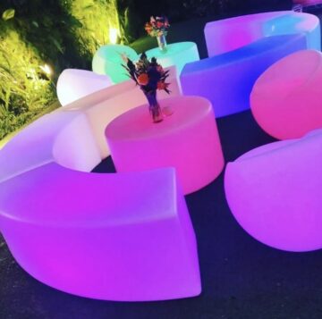 puf bola le rgb artiluminacao