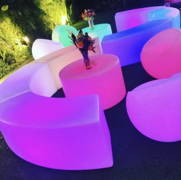 puf bola le rgb artiluminacao