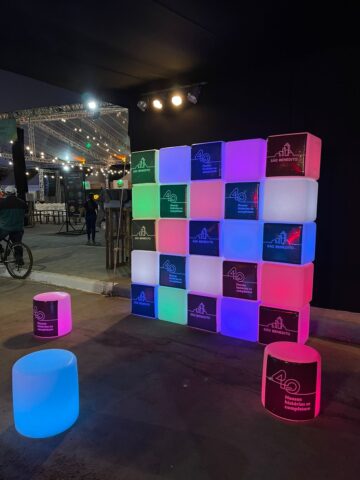 cubo 43 led rgb artiluminacao