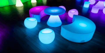 mesa vintage led rgb artiluminacao
